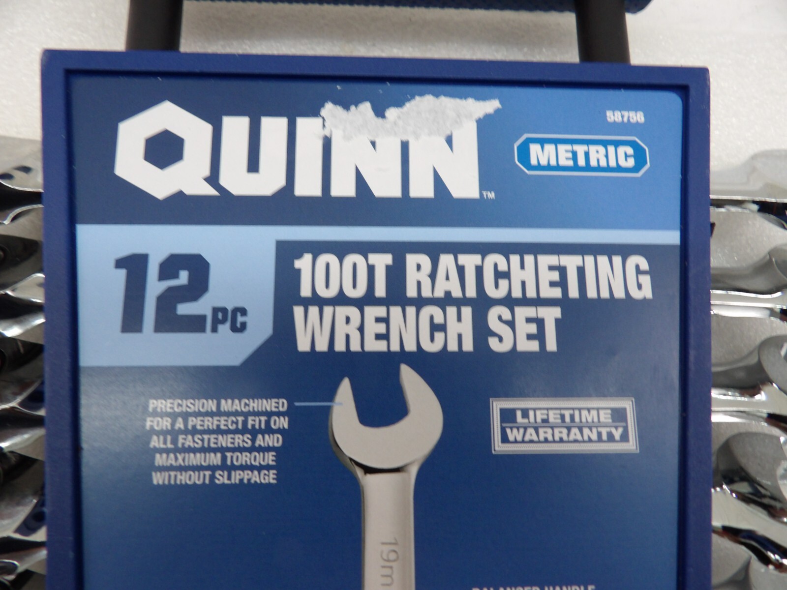 Quinn 58756 12 Piece Metric 100T Ratcheting Wrench Set 12 Point 819mm