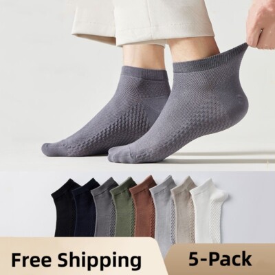Pairs Men Dress No Show Ankle Classic Work Solid Athletic