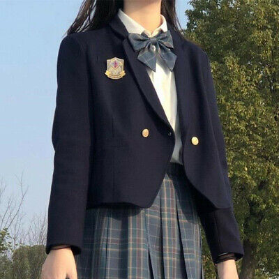 Japanese college spring autumn jk uniform short blazer