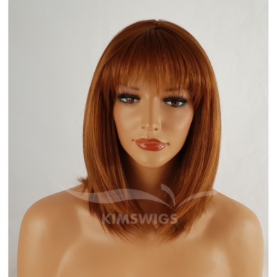  GINGER MIX PERÜCKE DAMEN RASIERMESSERSCHNITT STIL SCHULTERLÄNGE UK VERKÄUFER