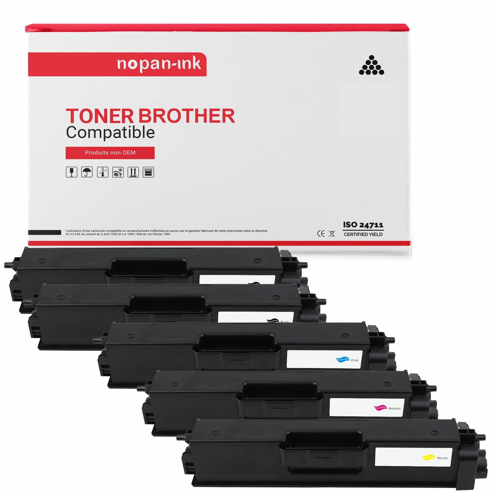 Toner TN321Brother x5 cartouche laser noire couleur pour imprimante NOPAN-INK