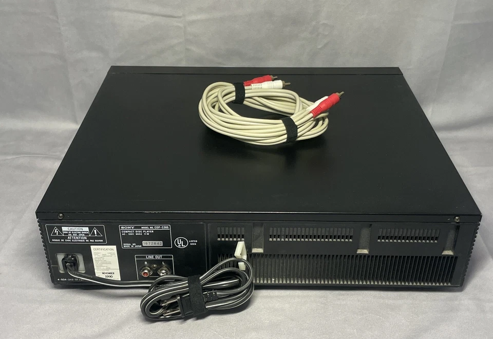 Sony CDP-C305 5-Disc CD Changer 4x Oversampling Digital Filter Black Tested - Image 3 of 4