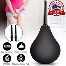 Anal Vaginal Bulb Douche Enema Rectal Colonic Irrigation Syringe Cleaner For Men