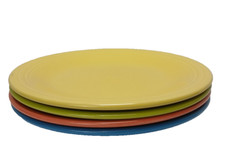 Set of 4 Fiesta Ware Dinner Plates, 10.5" Homer Laughlin USA Multicolor