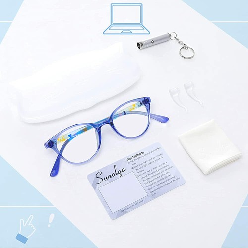 Gafas Sunolga TR90 bloqueadoras de luz azul antifuerzo visual (transparentes/corazones) - Imagen 5 de 5