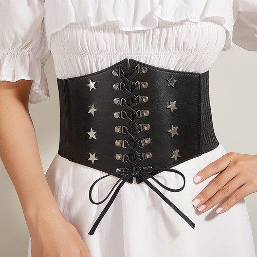 Breiter-Korsettgürtel Für Damen-Kunstleder Schlankheitsgürtel Für-Kleid-K - Bild 15 von 22