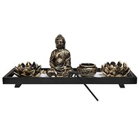 Mygiftâ® Home Zen Garden Set - Buddha Statue / Lotus Tea Light Candle Holder / I on sale Mygiftâ® Home Zen Garden Set - Buddha Statue / Lotus Tea Light Candle Holder / I on sale
