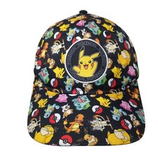 Pikachu Pokemon Characters Snapback Hat Multi Youth One Size Adjustable