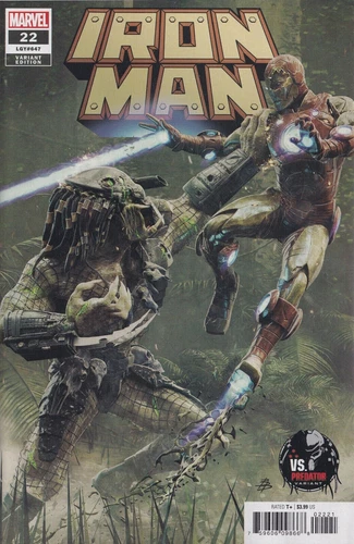 IRON MAN #22 NEAR MINT 2022 BJORN BARENDS VS PREDATOR VARIANT MARVEL COMICS b-47