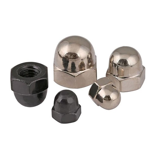 Tuercas de cúpula hexagonales de bellota con cúpula M3 M4 M5 M6 M8 M10 M12 zinc/acero ni-chapado - Imagen 5 de 6
