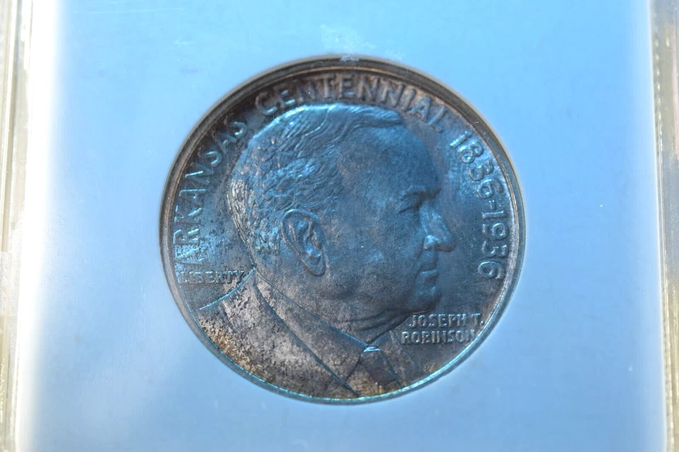 1936 ROBINSON COMMEMORATIVE HALF DOLLAR NGC CERTIFIED MS--66 GREAT HALF #41 - Image 3 of 4