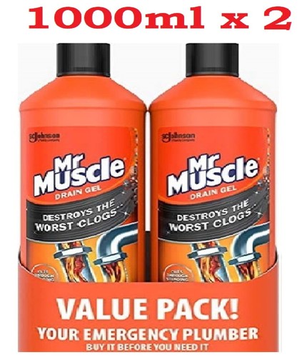 Mr Muscle Drain Unblocker Sink Drain pipes Cleaner Heavy Duty Drain Gel Unblock - Picture 43 of 90