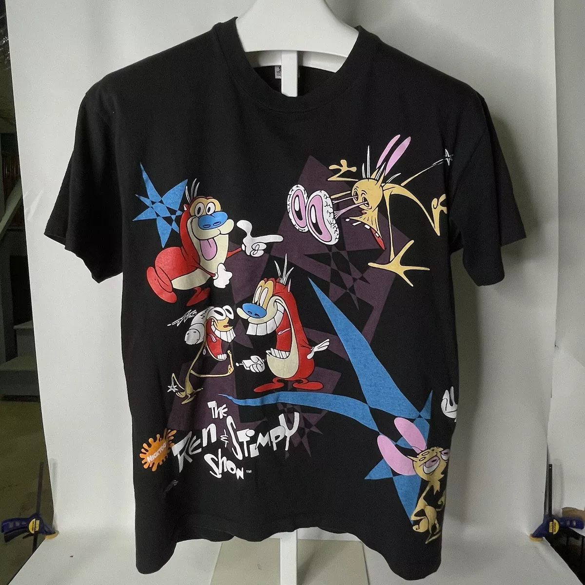 VTG 1992 The Ren And Stimpy Show Graphic T-Shirt Cartoon M - L