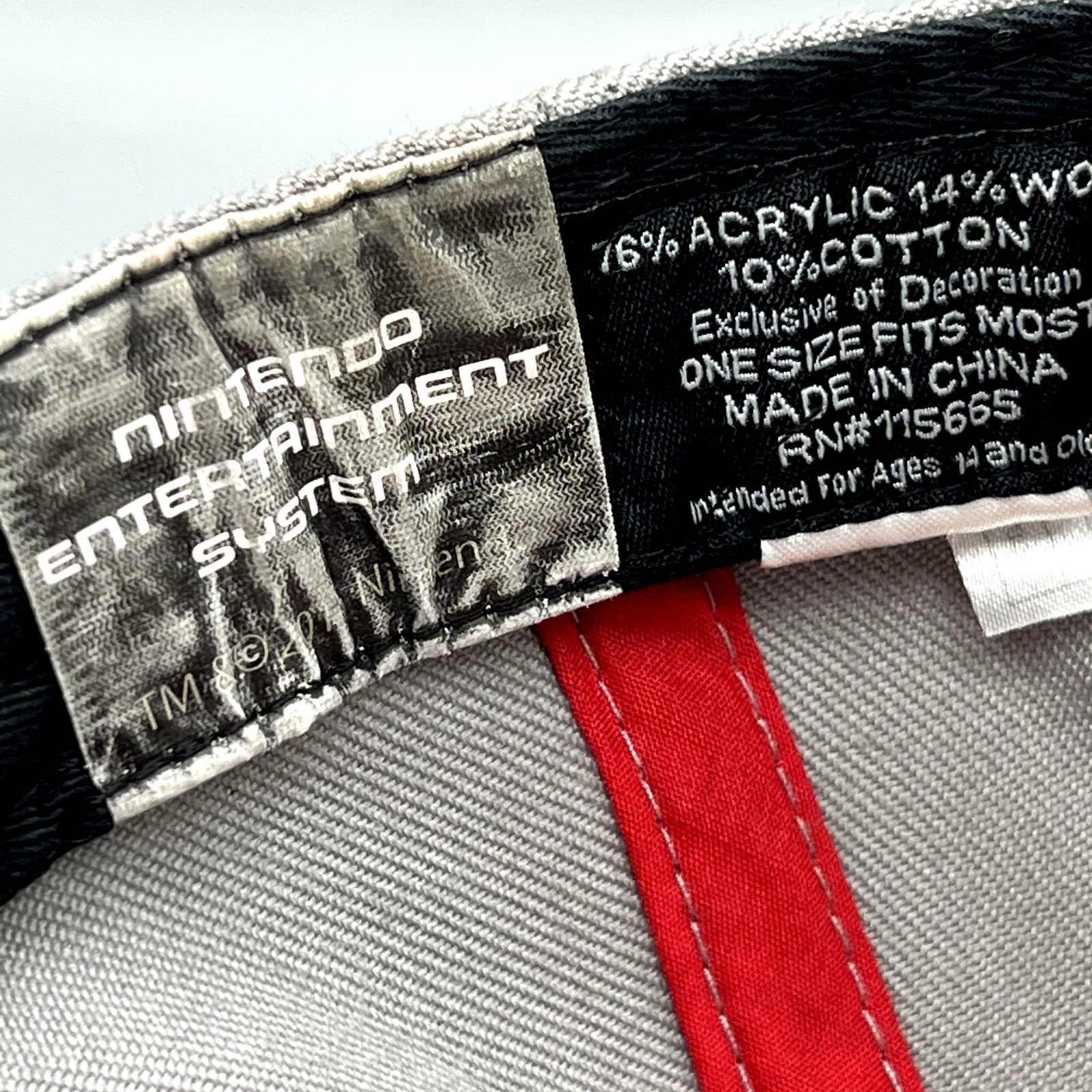 Nintendo NES controller hat cap gray men gamer me… - image 5