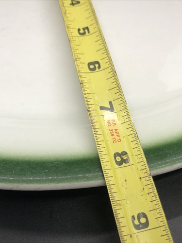 Wellsville China Restaurant Ware Serving Platter Green Airbrush Fade USA 1960 - Picture 21 of 23