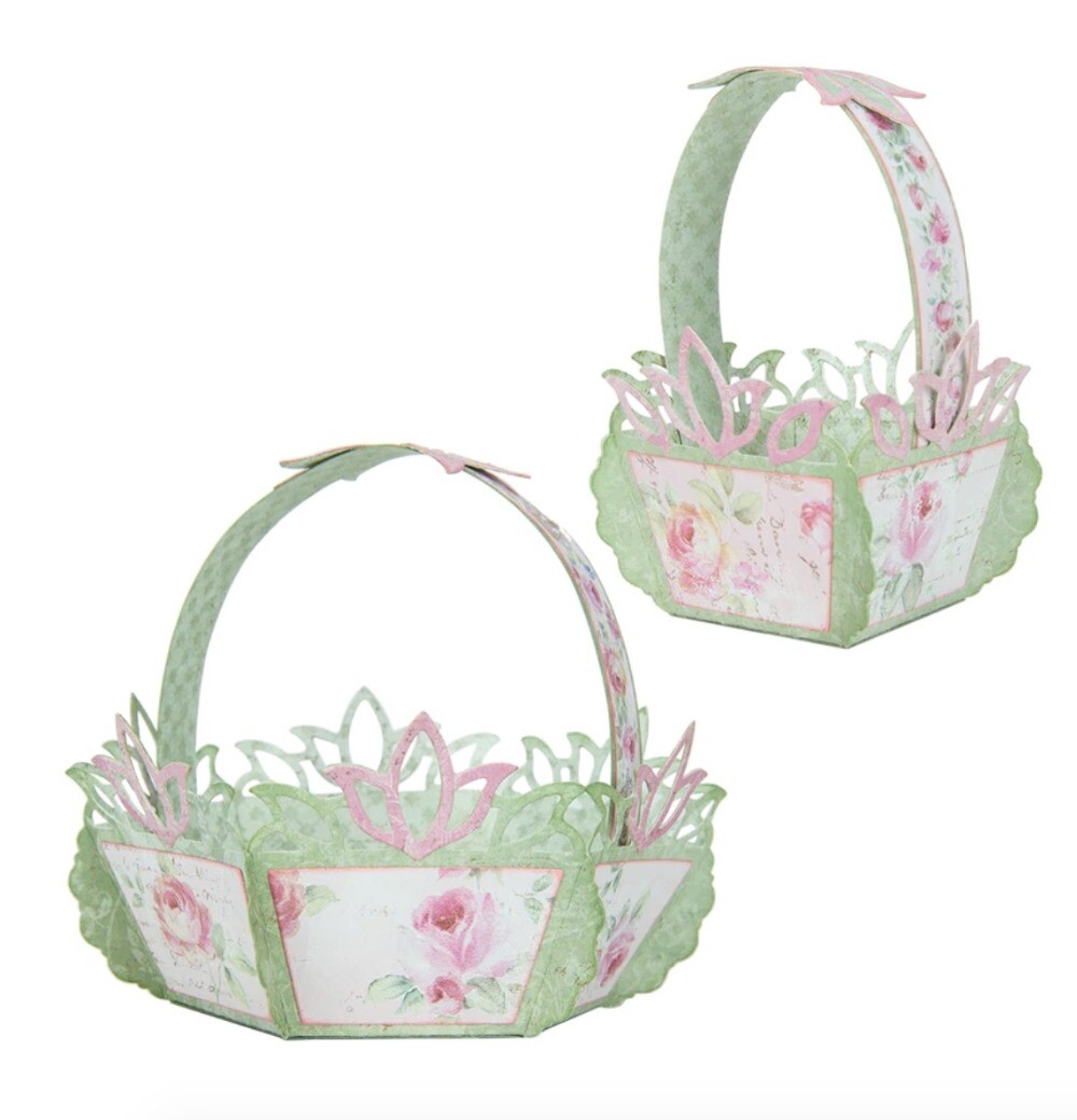 DIY Flower Basket Metal Cutting Dies Stencils Scrapbooking Decorative Embossing