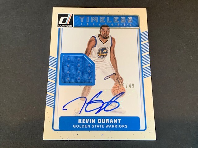 Kevin Durant Auto Nets Autograph 2016-17 Game Used Jersey