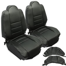 Full Front Seat Covers Set Replacement Black For Toyota Supra Mk4 Mkiv 1993-1996