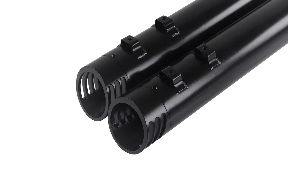 Silenciadores antideslizantes para modelos de triciclo Harley Davidson Tri Glide, tono más profundo negro Foto 2 de 4