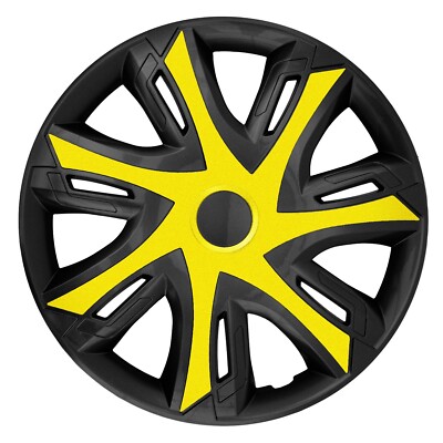 Tunershop 4 Radkappen Radzierblenden 14 Zoll Storm Silber 4-2432169 Kompatibel Mit BMW Daihatsu KIA Mazda Opel Skoda Volvo