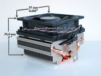 AMD Heatsink & Fan Cooler for Phenom II X6 CPU-Processors New - Near Silent Fan