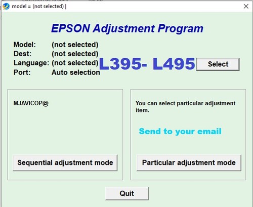 Reset Epson L395 L495✓waste ink pad 