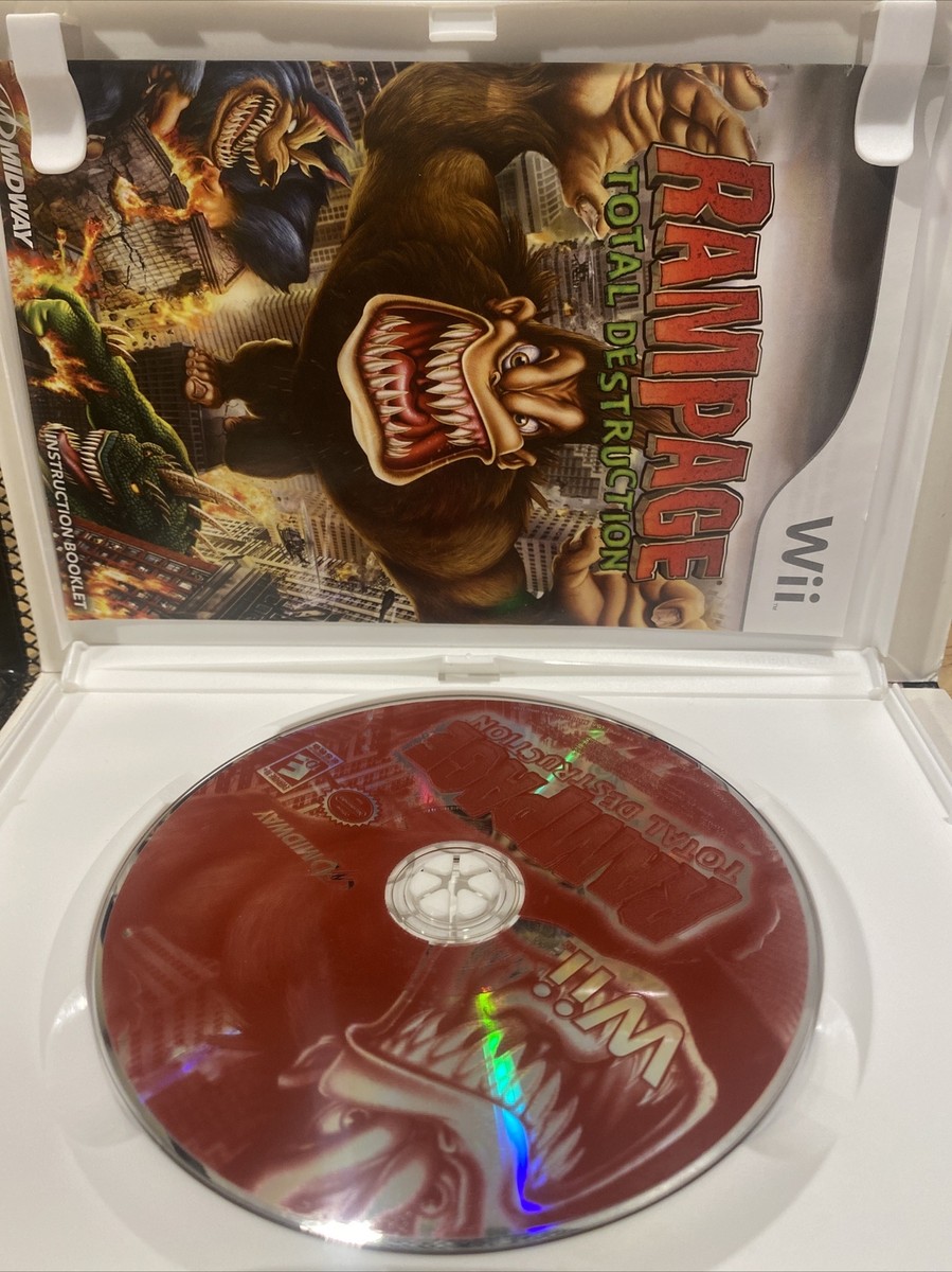 Rampage: Total Destruction Nintendo Wii Game Complete With