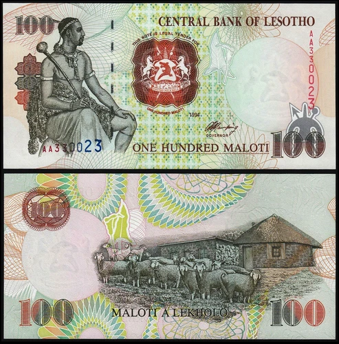 LESOTHO 100 MALOTI (P18a) 1994 UNC