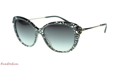 BVLGARI Square Sunglasses BV8194BF 53768G Black San Pietrino/Grey Gradient Lens