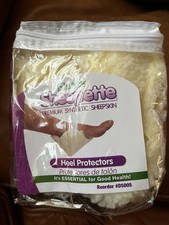 Essential Medical Supply Sheepette Heel Protectors Synthetic Sheepskin 1 Pair