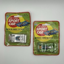 Vintage TINTOYS Die-Cast Race Cars AUTOS DE COURSE MATRICEE  Silver &amp; Green