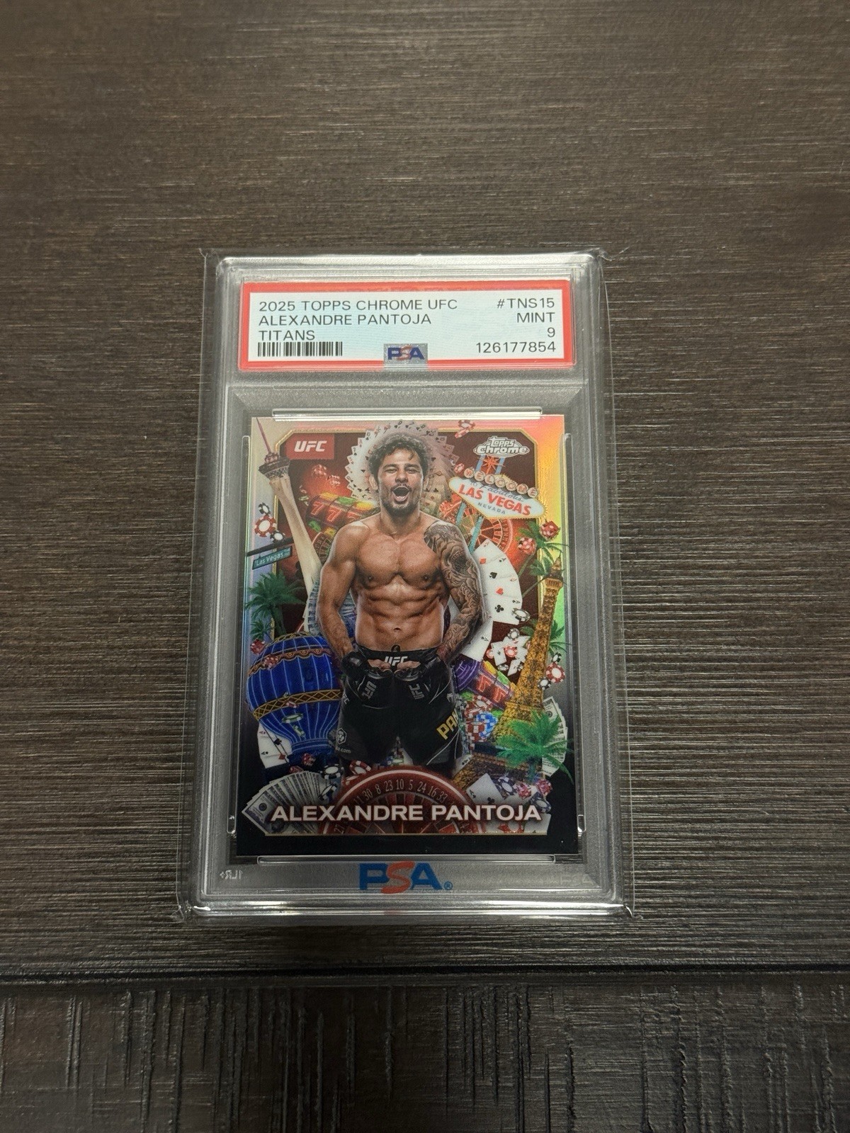 Alexandre Pantoja 2025 Topps Chrome UFC Titans Refractor Insert TNS-15 PSA 9