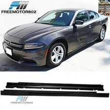 Fits 11-23 Dodge Charger Side Skirt Rocker Panel Extension Unpainted PU