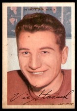 1953-54 PARKHURST VIC STASIUK RED WINGS #39 VG 2 STAPLER HOLES TRACE OF RUST