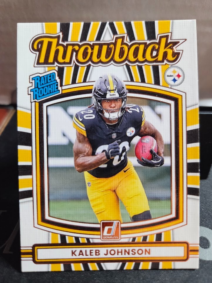 2025 Panini Donruss - Kaleb Johnson #46 Throwback Rated Rookie (RC) Steelers