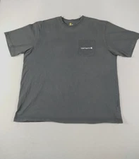 Carhartt Shirt Mens 2XL Black Original Fit Pocket Hunting Dogs Work Wear Durable