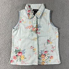 Ralph Lauren Pajama Set Girls Size 6 Mint Green Floral Avignon Sleeveless Pants