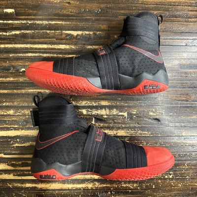 Nike Zoom LeBron Soldier 10 Black Red Mens Shoes 844378-060 Size