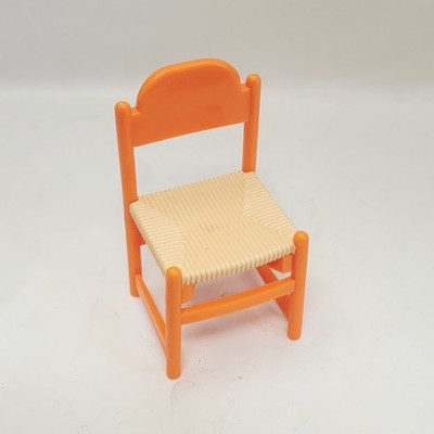 Vintage TOMY Smaller Homes Dollhouse Furniture Orange Plastic Chair REPLACEMENT 
