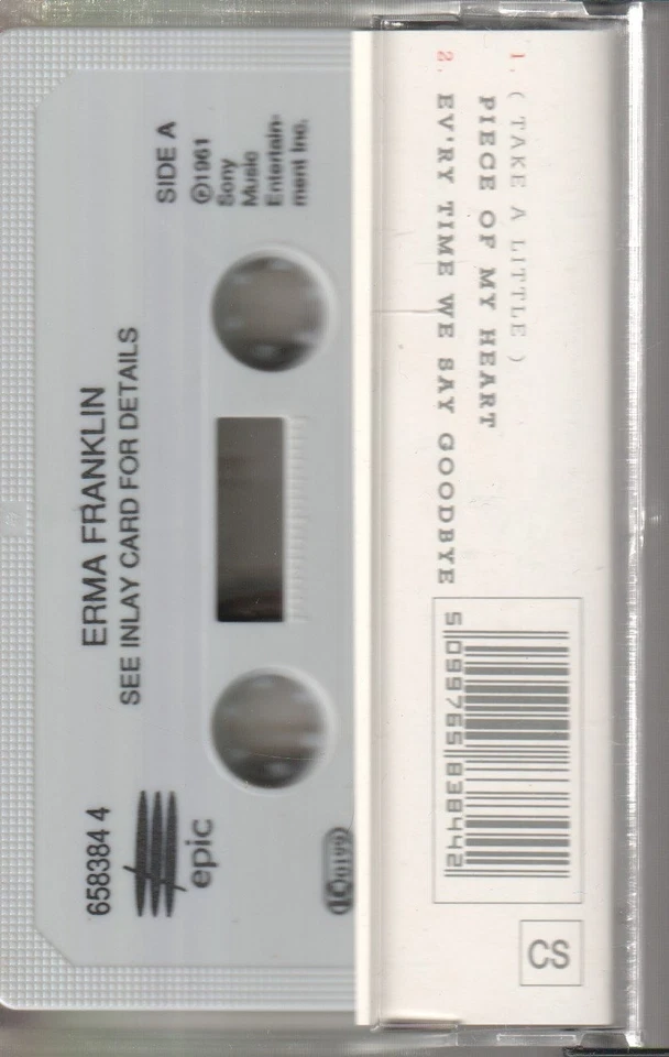 Erma Franklin Piece of My Heart cassette UK Epic 1992 cassette single 6583844 - Image 2 of 2