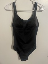 Miraclesuit One Piece Swimsuit Black Slimming Size 8