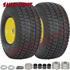 RVpunk Lawn Mower Tire 15x6.00-6 with Wheel for Riding Tractor 15x6-6 Set of 2