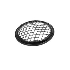 5.5 Inch Dia Black Metal Motorcycle Headlight Mesh Grill Protector Guard Cover