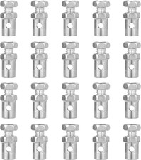 20 Pcs 1/8" Universal Throttle Cable Ends Stops, Go Kart Brake Cable Ends Locks