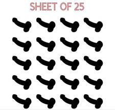 Pack Of 25 Penis Prank Decals Stickers Funny Gay Lgbt Vinyl Car Window Truck