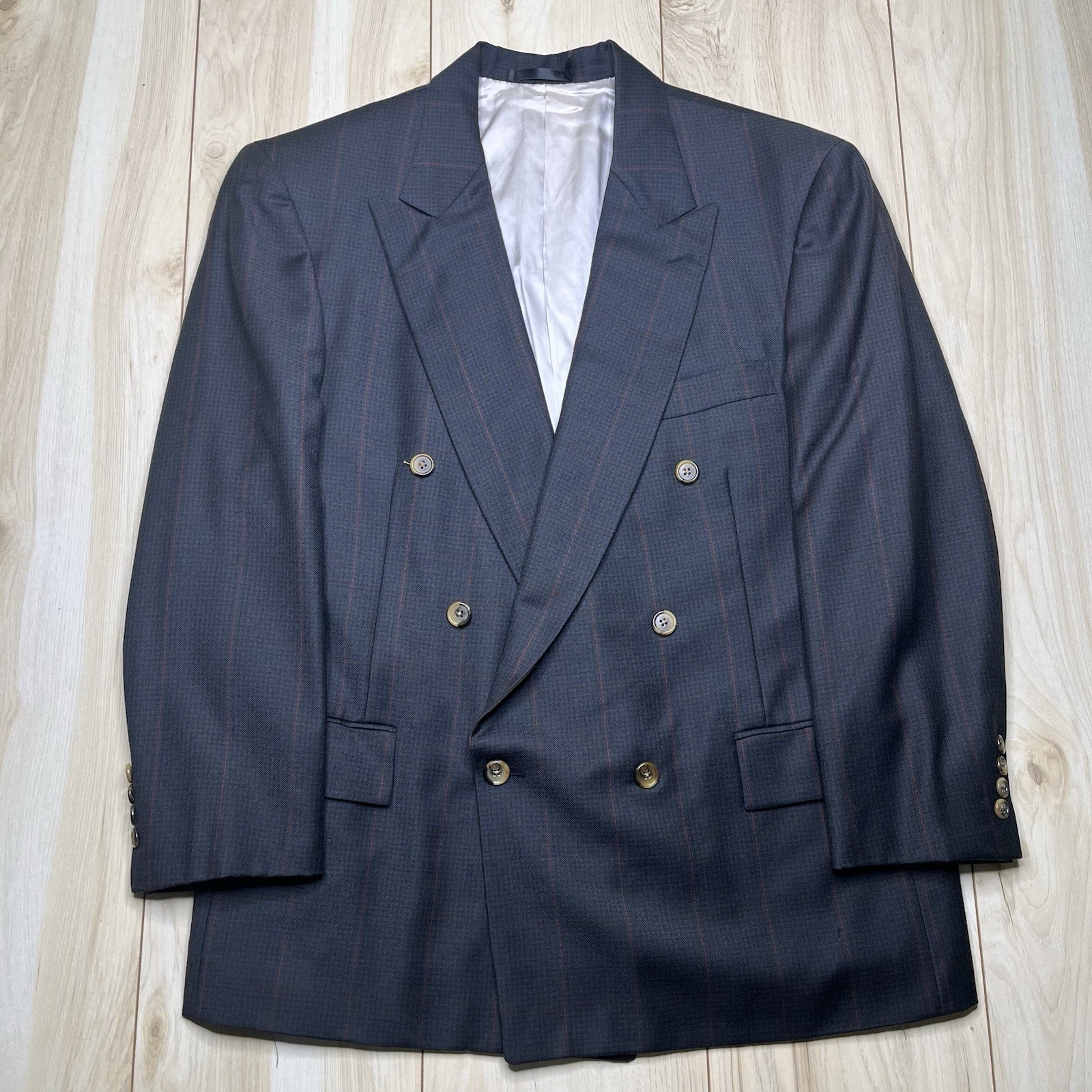 Mr Sid Double Breasted Windowpane Houndstooth Dar… - image 1