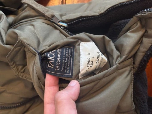 TAION Reversible Black Fleece / Quilted Olive Military Style Jacket image 6