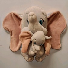 Ty Disney Sparkle Dumbo Plush Set of 2 Mommy Baby Pair