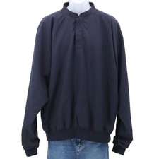 Zero Restriction Mens Pullover Golf Jacket Navy Size Large Microfiber