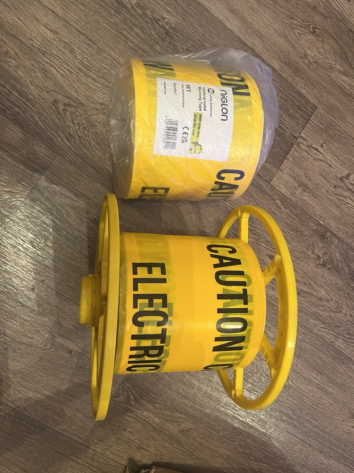 Underground Warning Tape Yellow Caution Electric Cable Below Full 365m Roll +